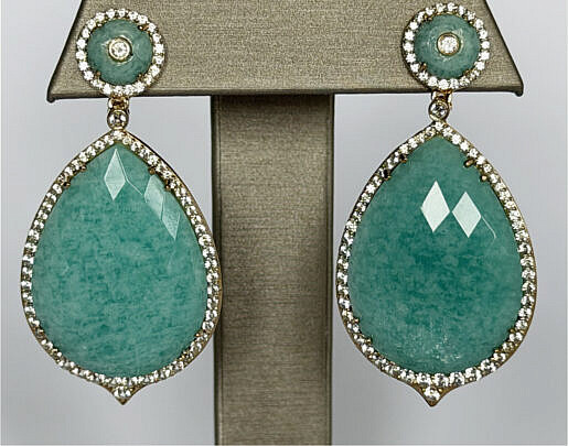 43300 Amazonite Zircon Earrings A IMG_1061