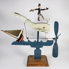 Ahab and Moby Dick Whirligig