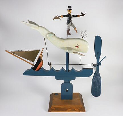 Ahab and Moby Dick Whirligig