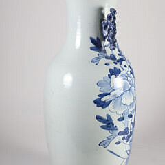 Chinese Porcelain Blue and White Tall Vase, 19th Century