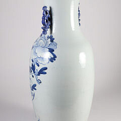 Chinese Porcelain Blue and White Tall Vase, 19th Century