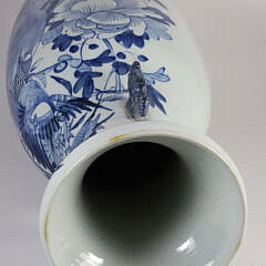Chinese Porcelain Blue and White Tall Vase, 19th Century