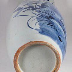 Chinese Porcelain Blue and White Tall Vase, 19th Century