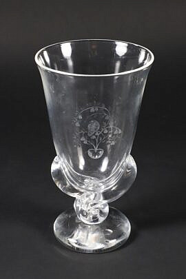 Signed Steuben Engraved Vase