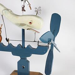 Hand Crafted Whirligig by Len Norman “Ahab and Moby Dick”, 1/91 #3