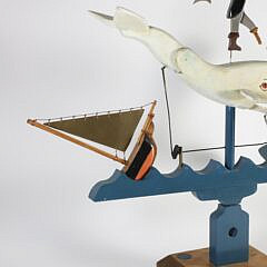 Hand Crafted Whirligig by Len Norman “Ahab and Moby Dick”, 1/91 #3