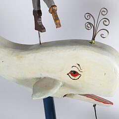 Hand Crafted Whirligig by Len Norman “Ahab and Moby Dick”, 1/91 #3