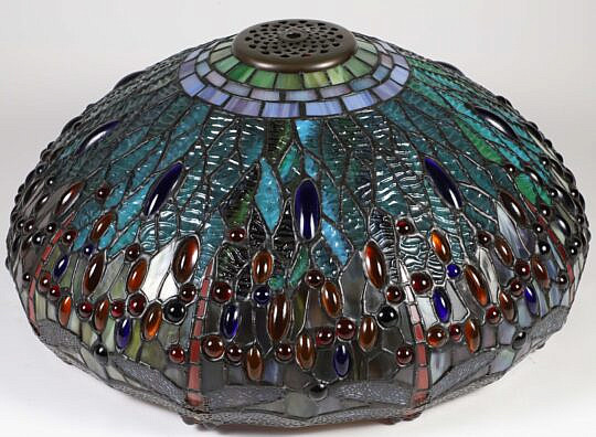 Vintage "Dragon Fly" Leaded Glass Shade