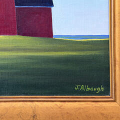 Joan Albaugh Oil on Canvas Board “Red Barn”