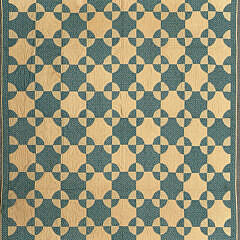 American Green and Mustard “Robbing Peter to Pay Paul” Patchwork Quilt