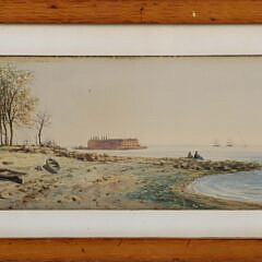 Watercolor View “Fort Sumter” Charleston, South Carolina, circa 1896