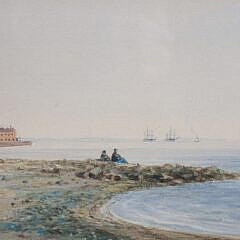 Watercolor View “Fort Sumter” Charleston, South Carolina, circa 1896