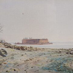 Watercolor View “Fort Sumter” Charleston, South Carolina, circa 1896