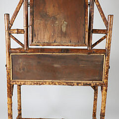 English “Tortoiseshell” Bamboo Dressing Table with a Mirror and Chinoiserie Lacquered Panels, 19th Century