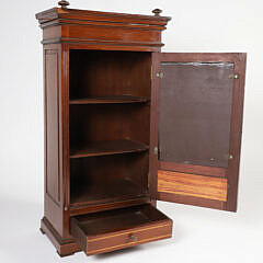 Salesman’s Sample Mirrored Door Armoire, 19th Century