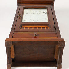 Salesman’s Sample Mirrored Door Armoire, 19th Century