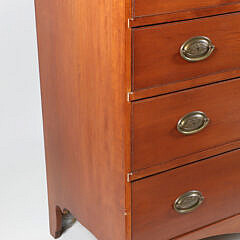 American Cherry Four Graduating Drawer Chest of Drawers, circa 1810