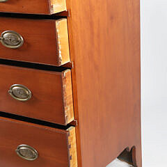 American Cherry Four Graduating Drawer Chest of Drawers, circa 1810