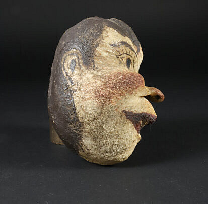 19th Century Decorated Whale Bone Inner Ear "Portrait of a Lady"