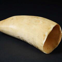 American Scrimshaw Whale Tooth, Portrait of General Winfield Scott, circa 1847