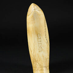 American Scrimshaw Whale Tooth, Portrait Union General Wm Rosecrans, circa 1862