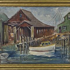 4487-955 Impressionist Harbor Painitng B