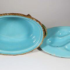 English Majolica Game Pie Tureen by Minton, 19th Century