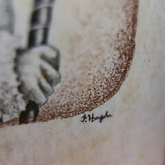 Two P. Hayde Signed Scrimshawed Whale Teeth Depicting Eskimo Hunters