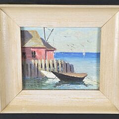 Pair of Irene Stry Oil on Board Paintings, 20th century