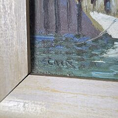 Pair of Irene Stry Oil on Board Paintings, 20th century