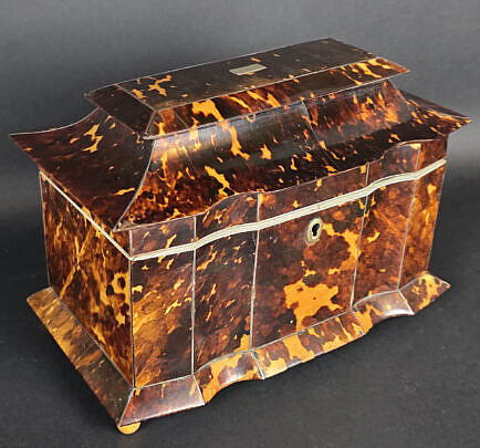 4734-955 Tortoiseshell Tea Caddy A