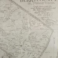 Antique 1776 Berks County Pictorial Map, 18th century