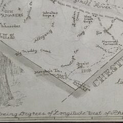 Antique 1776 Berks County Pictorial Map, 18th century