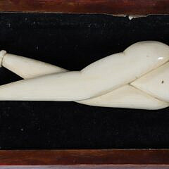 Antique Carved Chinese Doctor’s aid Carved Lady, 19th Century