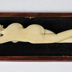 Antique Carved Chinese Doctor’s aid Carved Lady, 19th Century