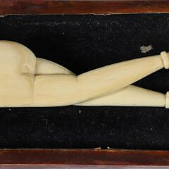 Antique Carved Chinese Doctor’s aid Carved Lady, 19th Century
