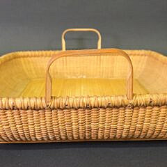 Vintage Nantucket Basket Rectangular Serving Tray, 20th century