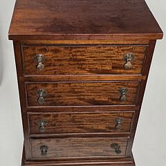 Antique Four Drawer Mahogany Miniature Chest of Drawers End Table