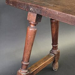 Pair of Extraordinary Antique English Oak Joint Stool Long Benches, 18th century