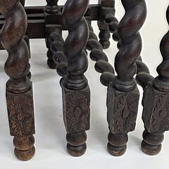 Set of Four Antique English Oak Nesting Tables, 19th century