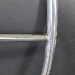 Large Six-Spoke Nickel Plated Yacht Ship Steering Wheel