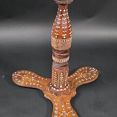 Vintage Anglo Indian Bone Inlaid Breakfast Occasional Table, 20th century