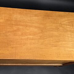 Antique American Tiger Maple Sheraton Sugar Chest Storage Trunk, 19th century