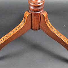 Antique American Federal Eagle Inlaid Tripod Candlestand, 19th century