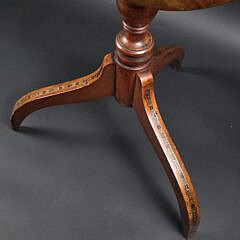 Antique American Federal Eagle Inlaid Tripod Candlestand, 19th century