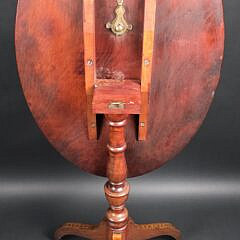 Antique American Federal Eagle Inlaid Tripod Candlestand, 19th century
