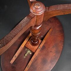 Antique American Federal Eagle Inlaid Tripod Candlestand, 19th century