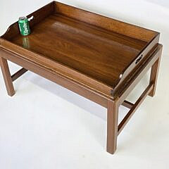 Antique Mahogany Butlers Serving Tray Top Coffee Table, 19th century