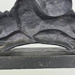 Vintage Cast Iron Double Dolphin Doorstop, 20th century