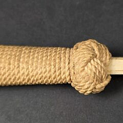 Antique Sailor Made Macrame Fancy Ropework First Mates Bone Dagger, 19th century
